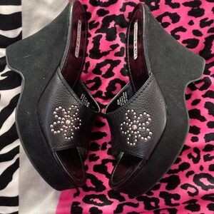 Tommy Hilfiger Black Platform Sandals